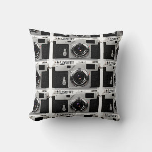 Old School Film Camera Throw Pillow
