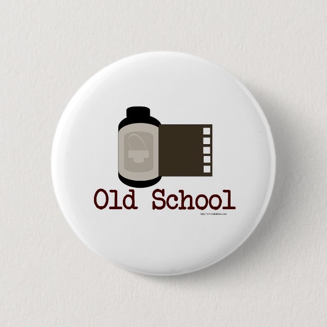 Old School Film Fan 2 Inch Round Button (Front)