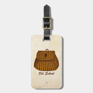 Old School Fishing Creel Luggage Tag