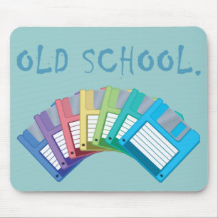 old school floppy discs mouse pad