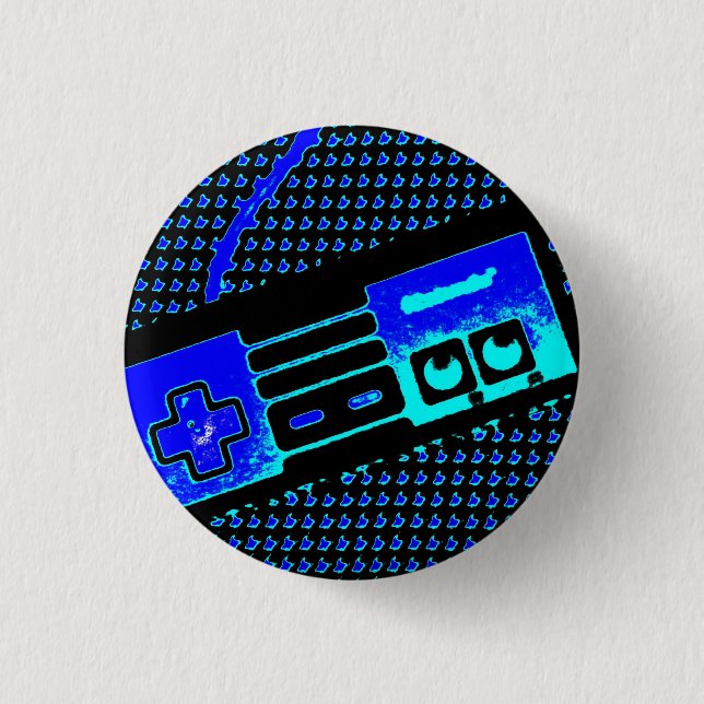 old school game controller 1 inch round button (Front)