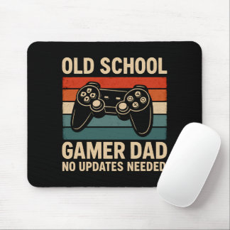 Old School Gamer Dad Retro Controller  Mouse Pad