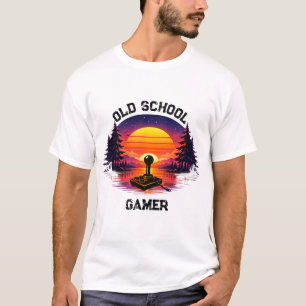 Old School Gamer Retro Beach Art T-Shirt