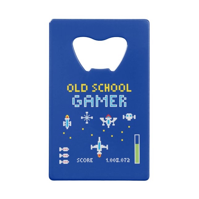 Old School Gamer - Stellarship - Bottle Opener Wallet Bottle Opener (Front)