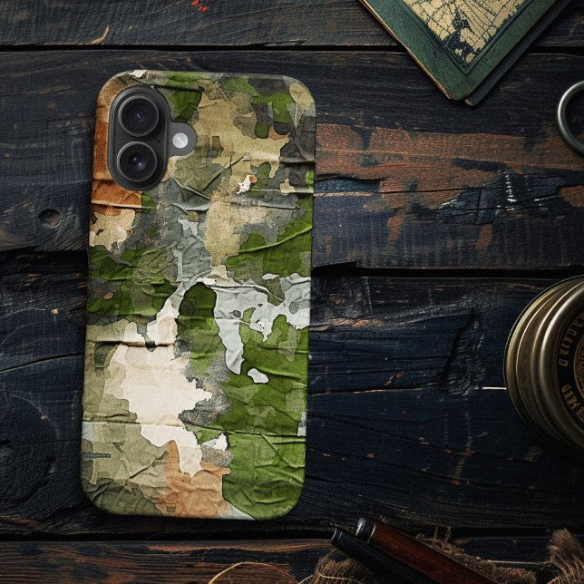 Old School Green Military Camo Worn Used Organic Case-Mate iPhone Case (Old School Green Military Camo Worn Used Organic Case-Mate iPhone Case)