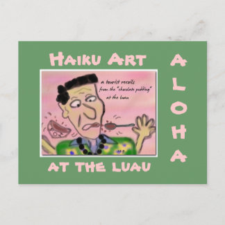 Old School Hawaii Tourist Haiku Art Postcard