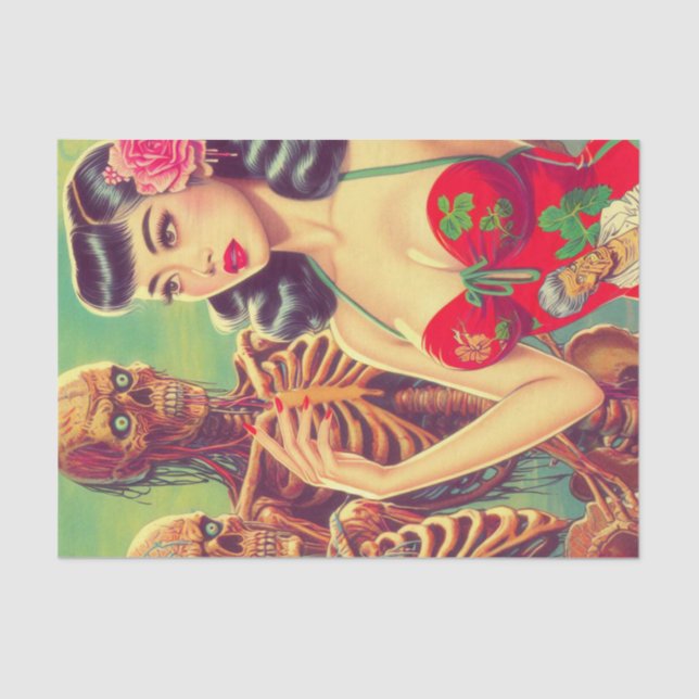 Old School Horror Girl Tissue Paper (Front)