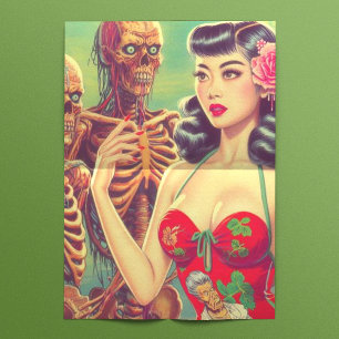 Old School Horror Girl Tissue Paper