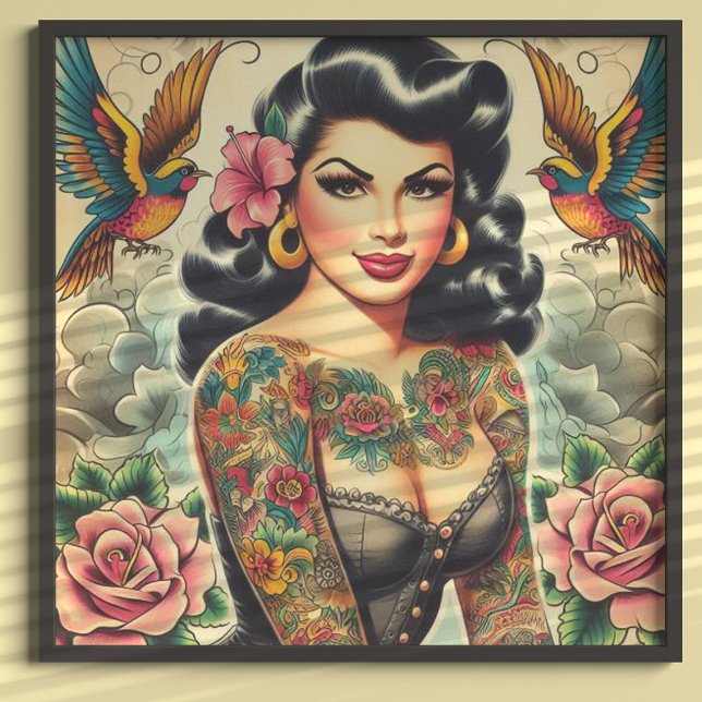 Old School Inked Girl Poster (Creator Uploaded)