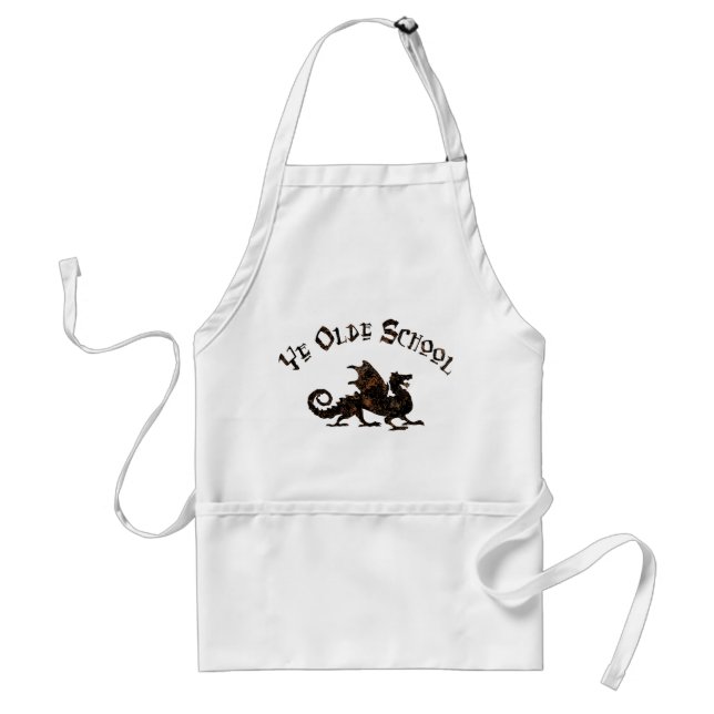Old School - Medieval Dragon King Arthur Knights Standard Apron (Front)