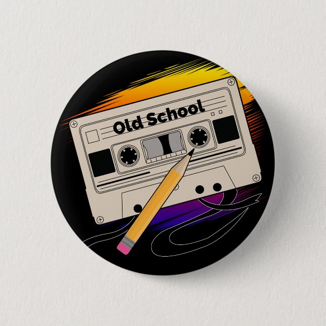 Old School Memories 2 Inch Round Button (Front)