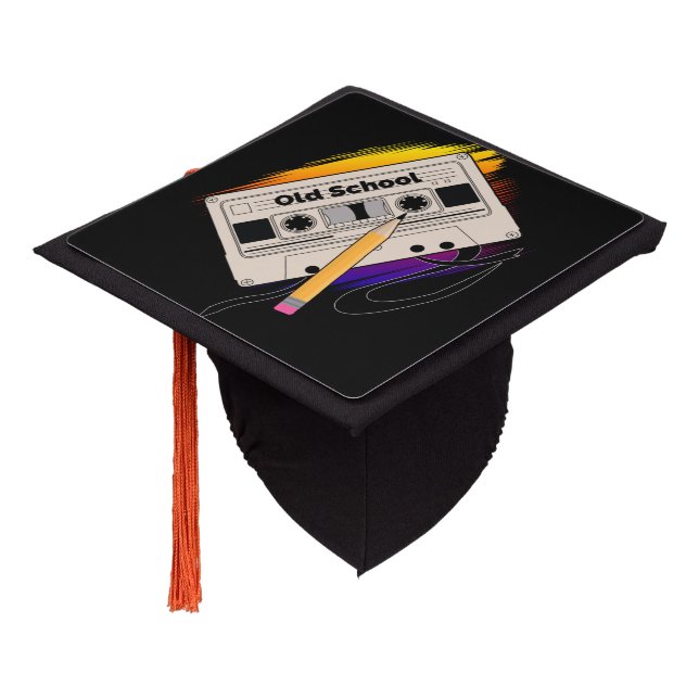 Old School Memories   Graduation Cap Topper (Angled)