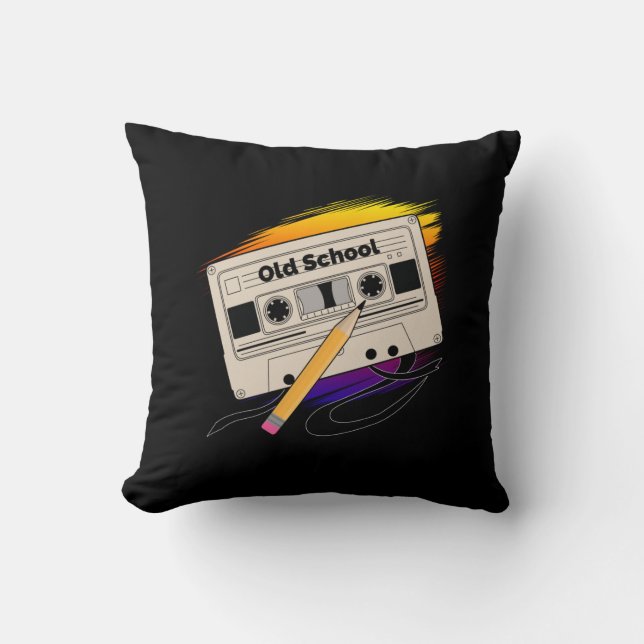 Old School Memories  Throw Pillow (Front)