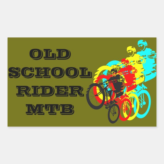 Old school MTB / Trials bike wheelie Sticker (Front)