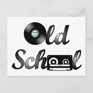 Old School Music Media Postcard