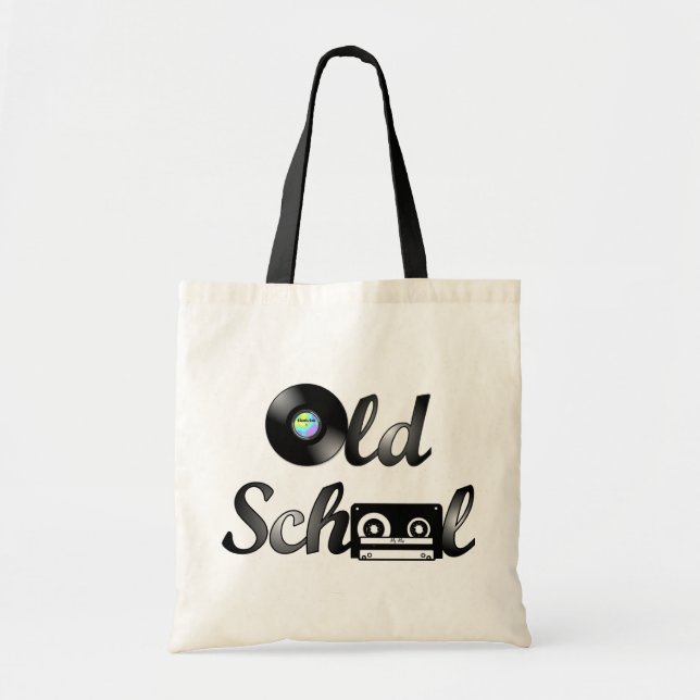 Old School Music Media Tote Bag (Front)