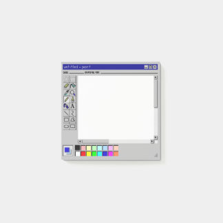 Old School Paint Windows Screen Post It Note
