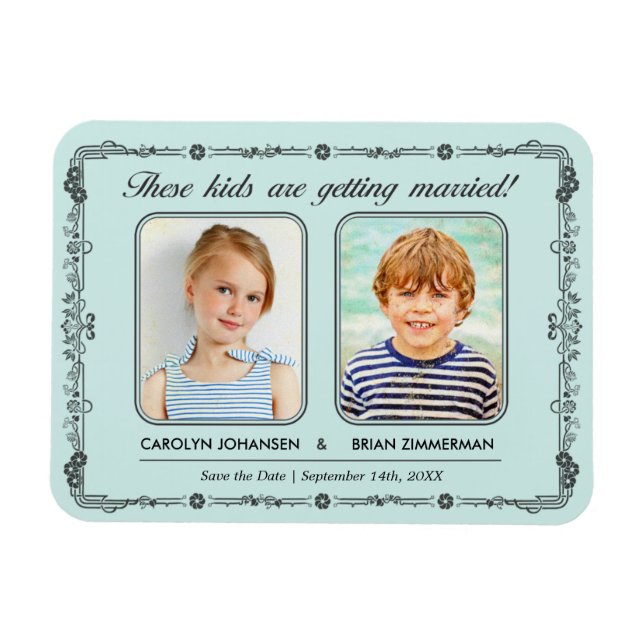 Old School Photo Save the Date Magnet (Horizontal)