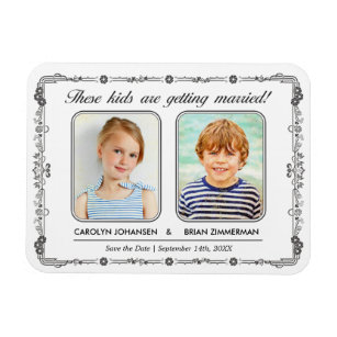 Old School Photo Save the Date Magnet