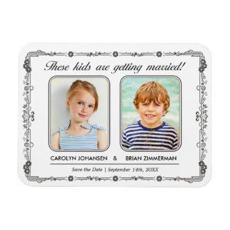 Old School Photo Save the Date Magnet