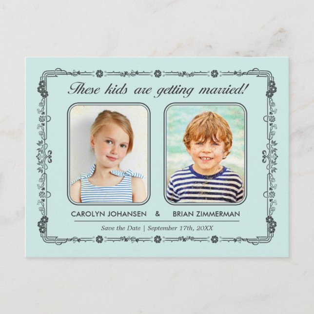 Old School Photos Save the Date Postcard | Mint (Front)