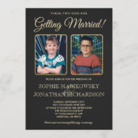 Old School Photos Wedding Invitation