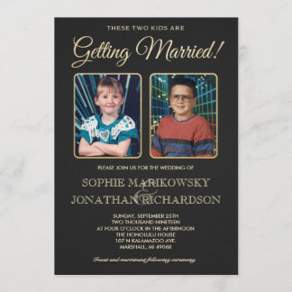 Old School Photos Wedding Invitation