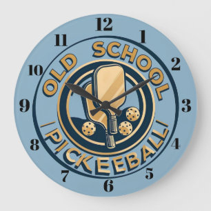 Old School Pickleball Wall clock