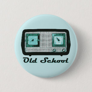 Old School Radio Retro Vintage 2 Inch Round Button