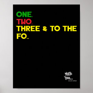 Old School Rap Hip Hop Merch One Two Three Quote 9 Poster