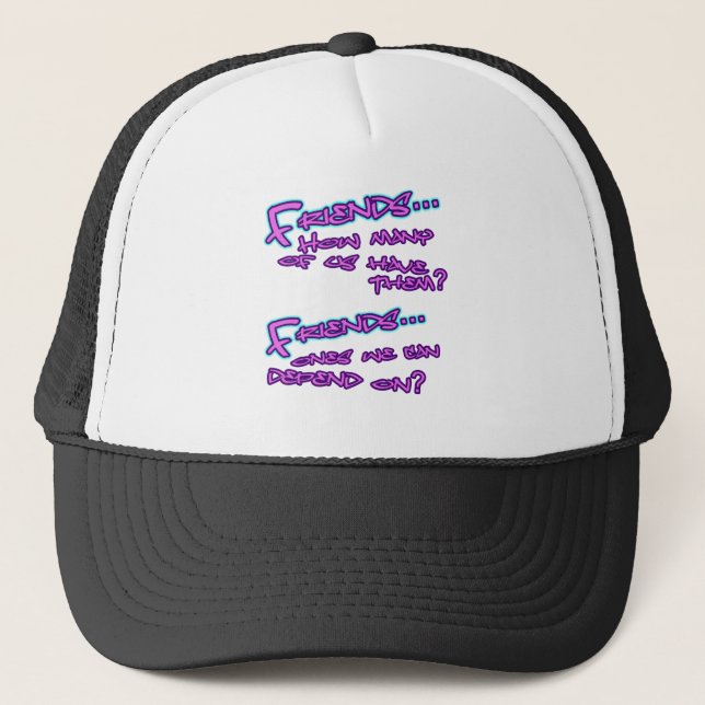 Old school Rap Hip Hop Rave Electro Trucker Hat (Front)