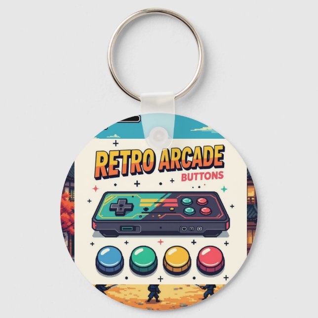 Old School - Retro Rewind Keychain (Front)