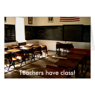 old school room, Teachers have class!