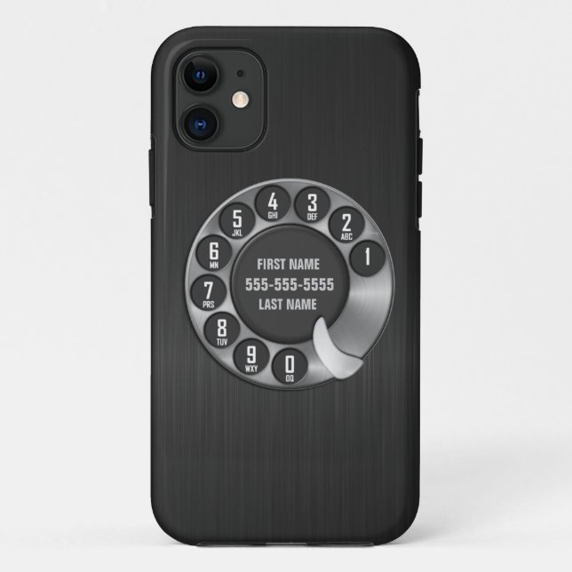Old School Rotary Dial Phone Case-Mate iPhone Case (Back)