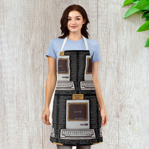 Old School Rules Retro Computer Game Over Apron