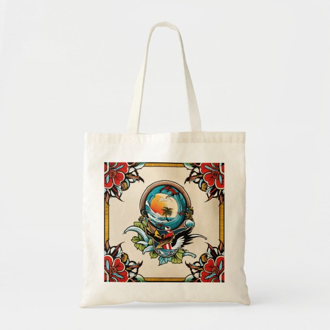 Old School Shrimpin' Tote Bag (Front)