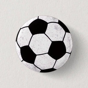 Old School Soccer Pitch Aesthetic Graphic Style 1 Inch Round Button