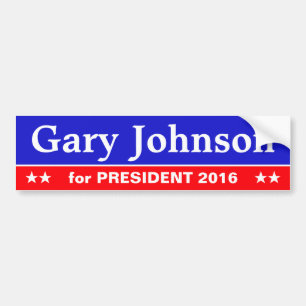 Old school sticker: Gary Johnson for President Bumper Sticker