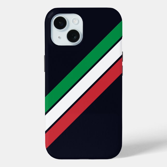 Old School Striped 70s 80s Retro Racing Stripes Case-Mate iPhone Case (Back)