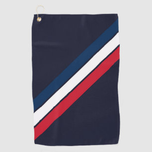 Old School Striped 70s 80s Retro Racing Stripes Golf Towel