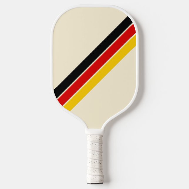 Old School Striped 70s 80s Retro Racing Stripes Pickleball Paddle (Front)