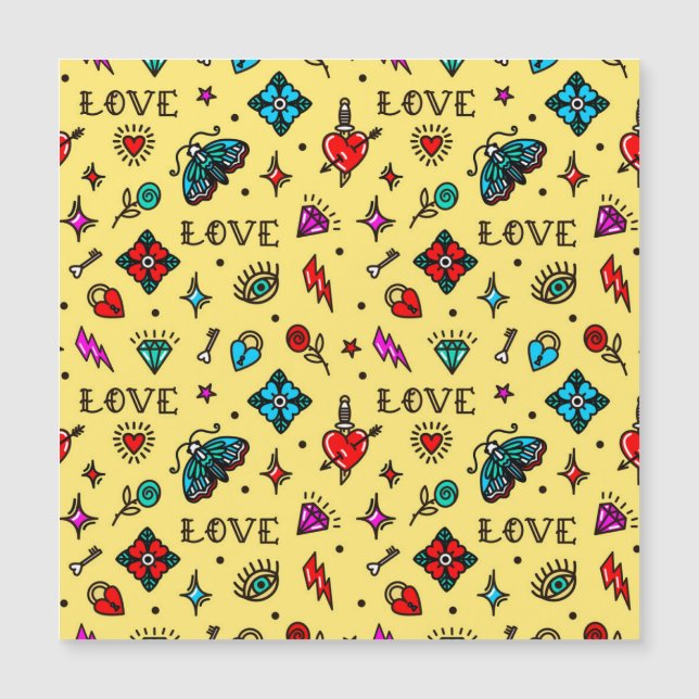 Old School Tattoo Love Pattern (Front)