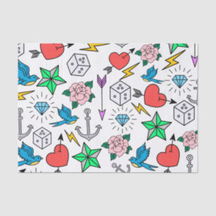 Old School Tattoo Tissue Paper