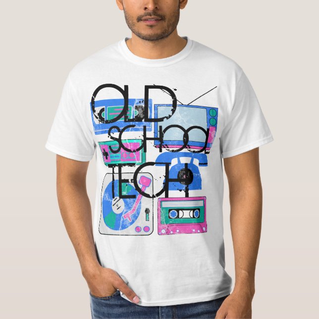 Old School Tech 80s T-Shirts (Front)
