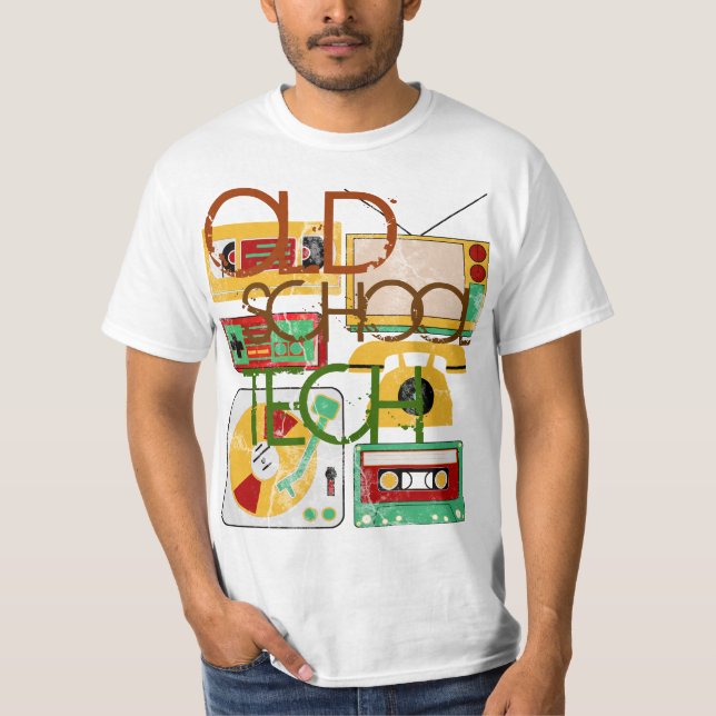 Old School Tech Colours 80s T-Shirts (Front)