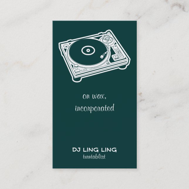 Old School Turntable Business Card (Front)