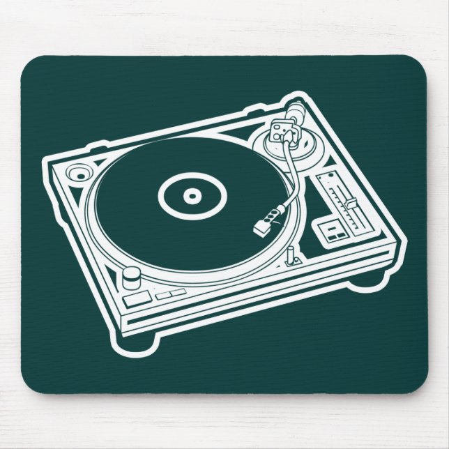 Old School Turntable Mouse Pad (Front)
