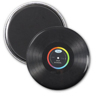 old school vinyl magnet