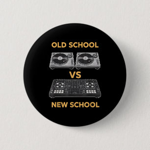 Old school vs new school dj turntable vs controlle 2 inch round button