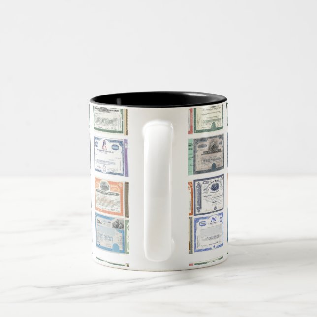 old school wall street market certificates mug (Handle)